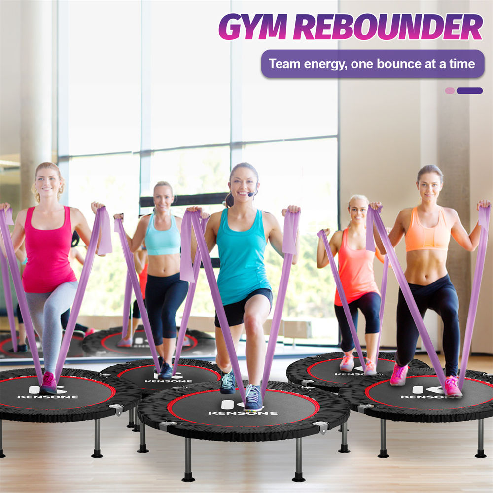 Better Than a Treadmill: 40" Mini Trampoline with Resistance Bands for Low-Impact Fitness