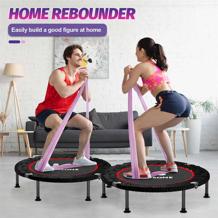 Trampoline with Resistance Bands: Your Solution for Boring Workouts & Home Fitness