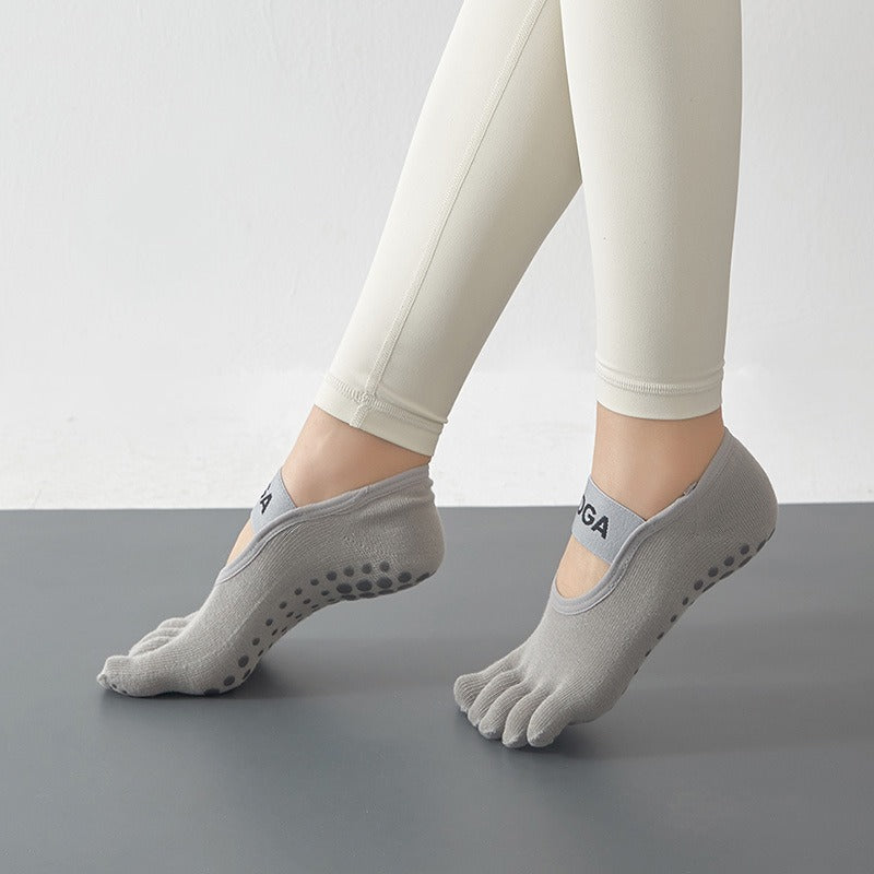 No-Slip Grip Socks - Non-Skid Bottoms for Yoga, Pilates, and Barre Studio Workouts