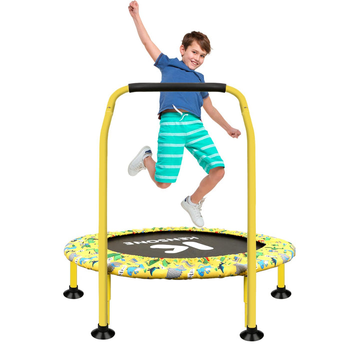 KENSONE 36 Inch Mini Trampoline for Kids and Toddlers with U-Bar