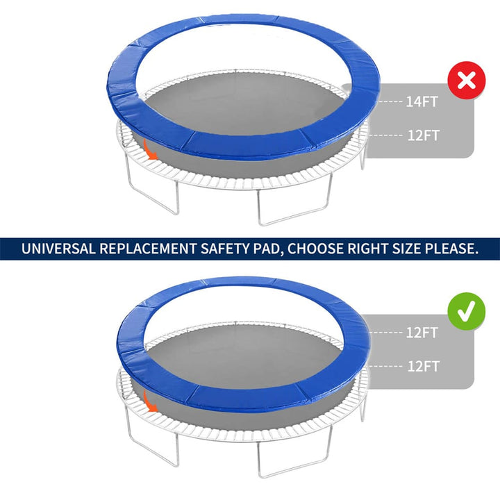 Protect and personalize your trampoline with this easy-to-install, waterproof, UV-resistant pad. Fits all standard 8-16FT trampolines, making it a universal addition to your outdoor play equipment. Designed with portability in mind, this pad is foldable and easy to clean, making it a convenient choice for any backyard.