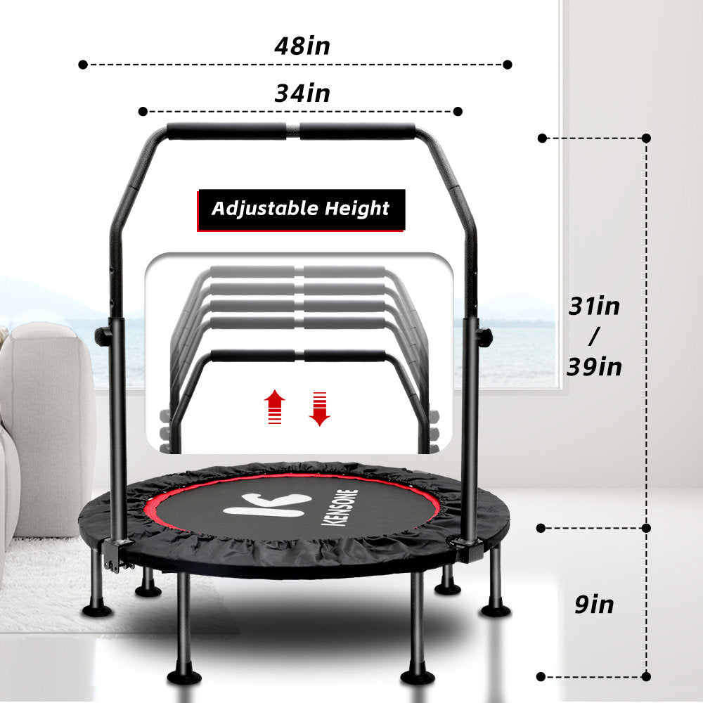 U-Bar 40/48 Inch Spring Fitness Trampoline 450-lb Capacity – KENSONE