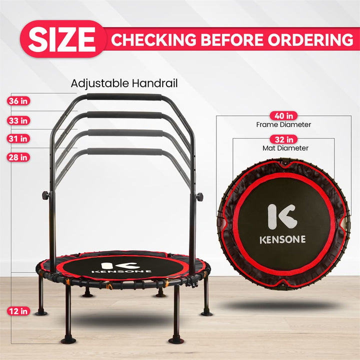 KA U-Bar 40" Bungee Trampoline Red