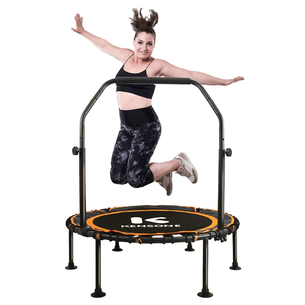 Family enjoying the KA U-Bar Bungee Trampoline, combining fun, safety, and convenience.