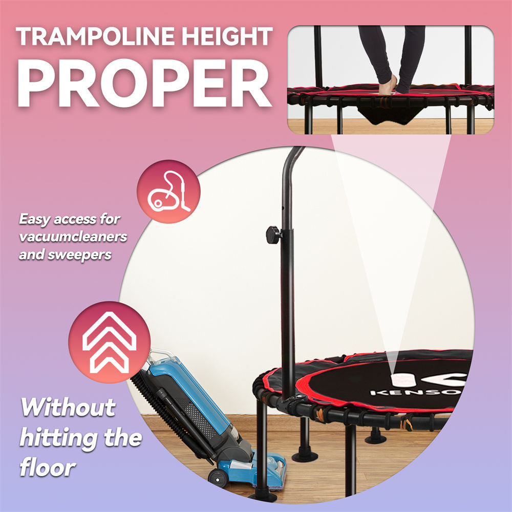 Bungee trampoline for fitness jumping, combining exercise and fun.