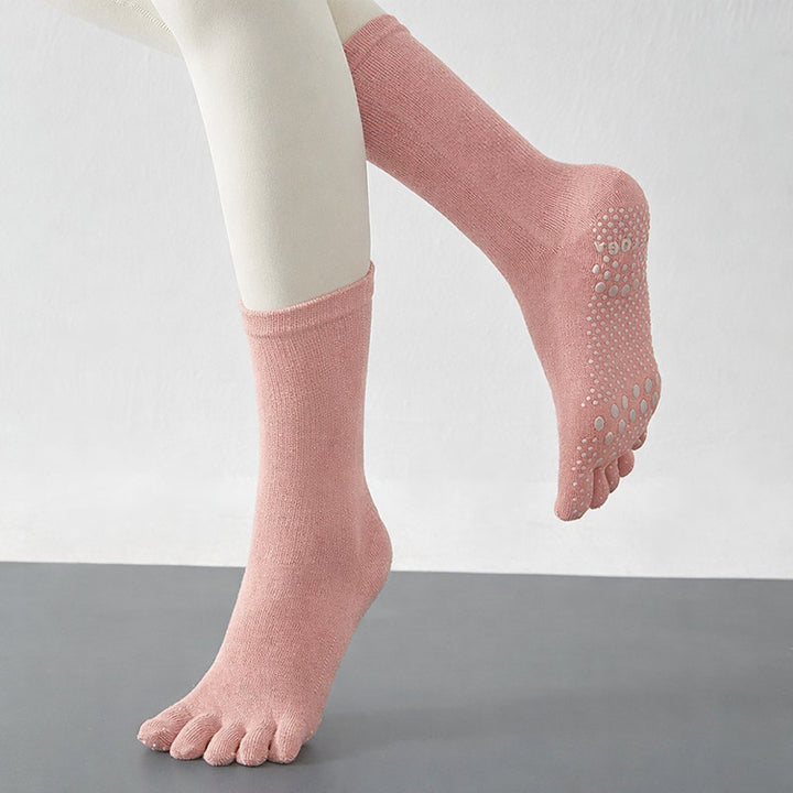 Hohe Socken mit rutschfestem Griff