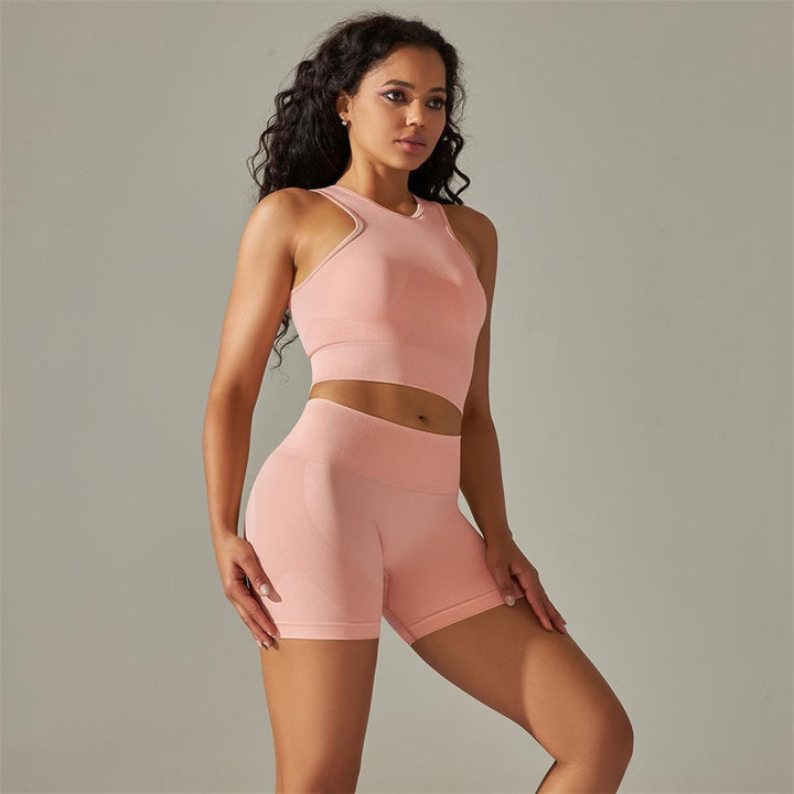Seamless High Neck Yoga Set