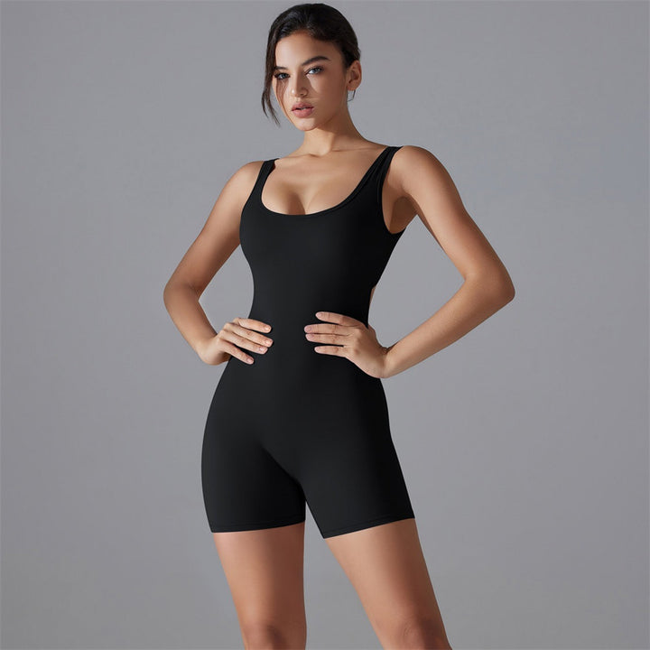Sleeveless V-Back Romper