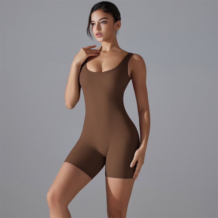 Sleeveless V-Back Romper