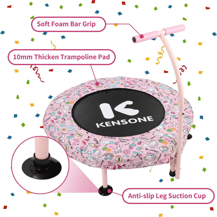 T-Bar 36" Kids Trampoline Pink