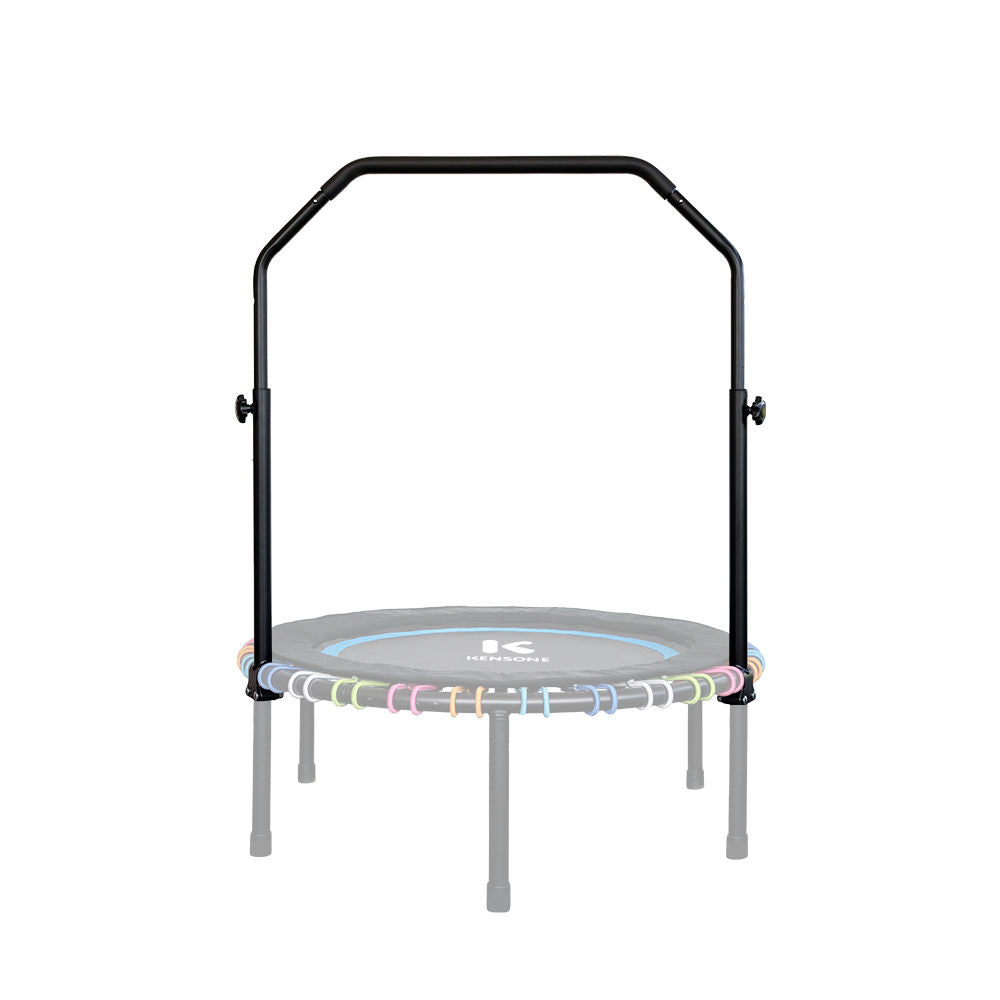 Fitness trampoline with U-Shaped safety bar on a white background