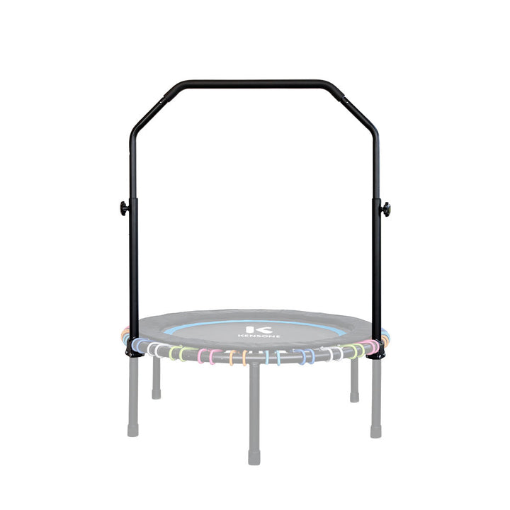 Fitness trampoline with U-Shaped safety bar on a white background